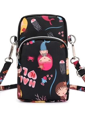 Crossbody Bag Phone Sleeve Concert Venue Festival Adjustable Strap Arm Wrist NWT